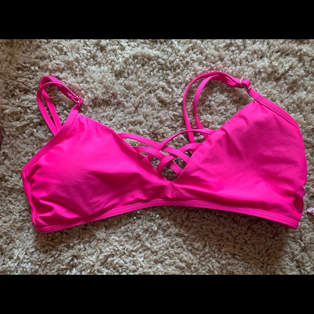 gianni bini hot pink bikini top